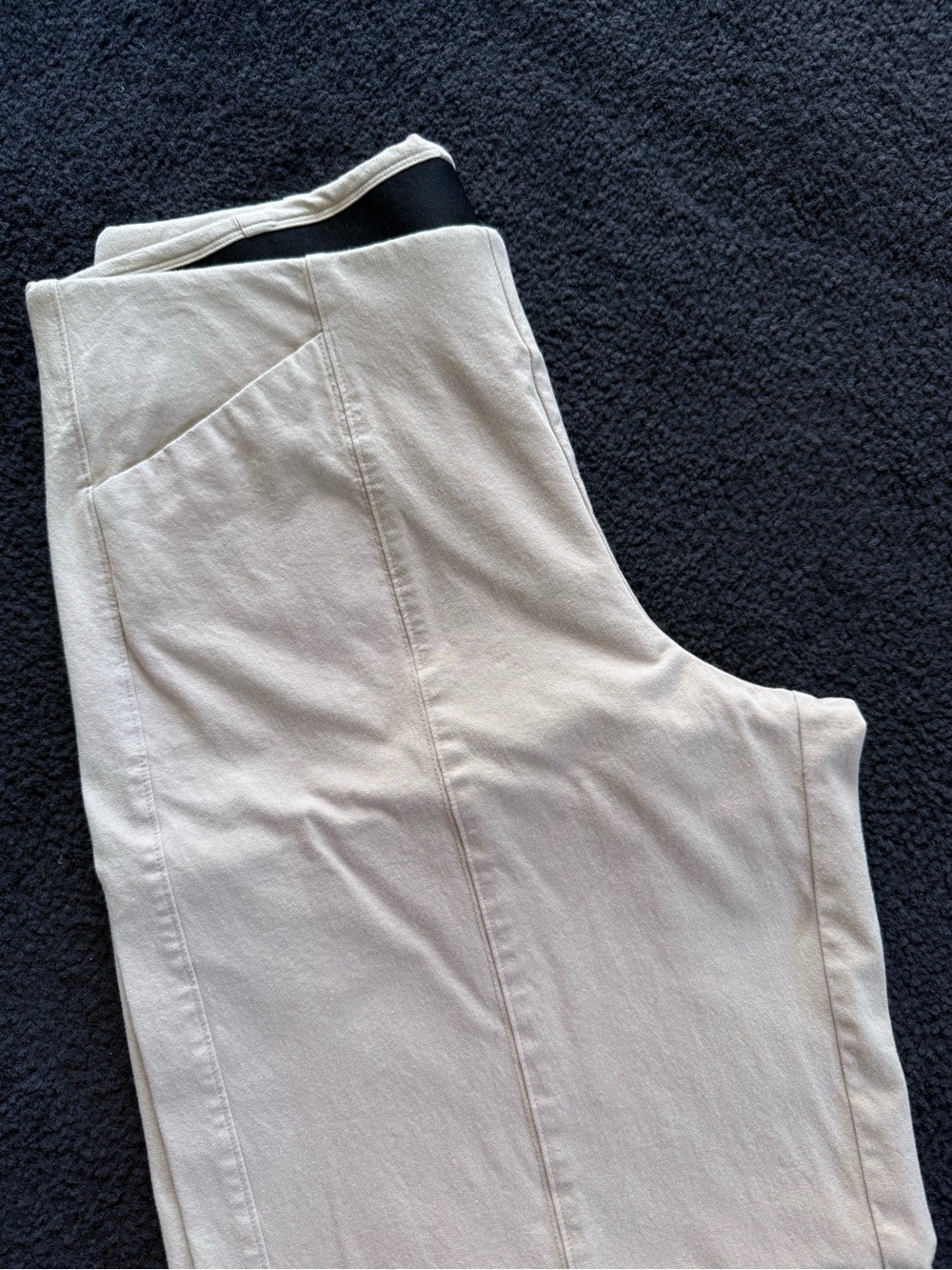 Old Navy Cream Straight-Leg Pull-On Pants